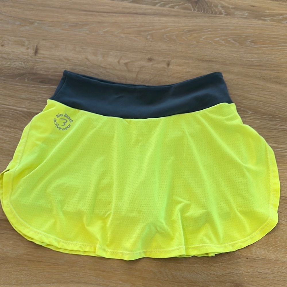 Bia Brazil Yellow and Gray Athletic Tennis Skirt